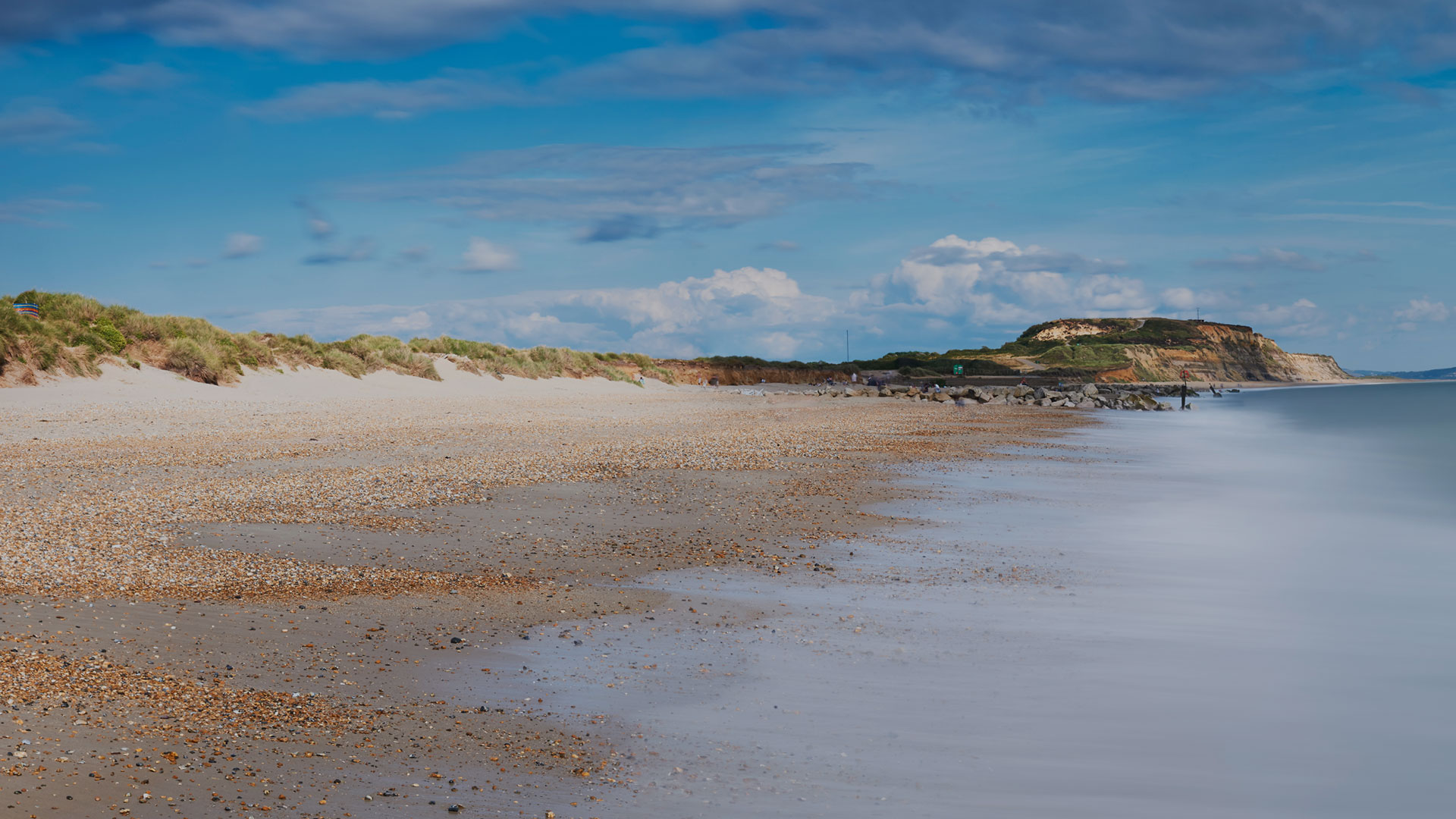 Solent beach looking towards Hengistbury Head